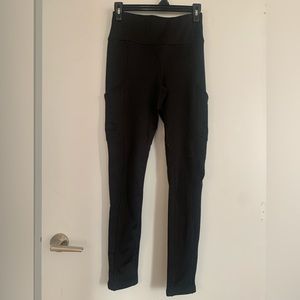 Joe Fresh Active Black Thick Leggings (Size: S)
